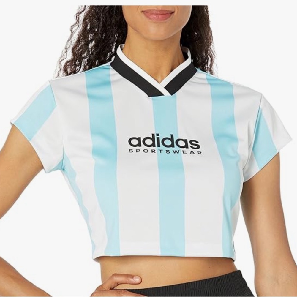 Adidas Colorblock Short Throw T-Shirt for Women